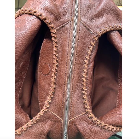 Vintage BANANA REPUBLIC Genuine Leather Bag in Brown - Great Condition! - Picture 6 of 11